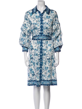 Alice + Olivia Floral Print Knee-Length Dress