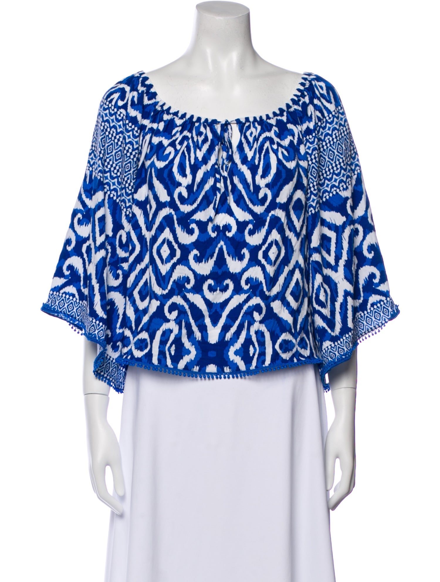 Alice + Olivia Printed Off-The-Shoulder Blouse