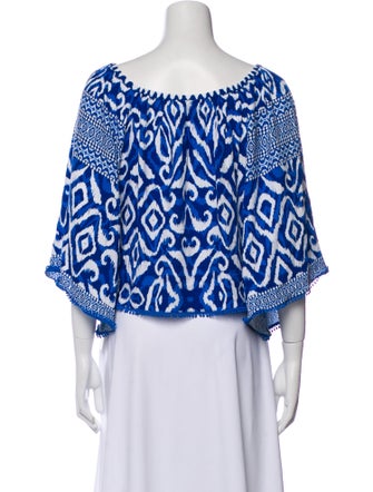 Alice + Olivia Printed Off-The-Shoulder Blouse