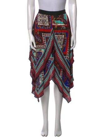 Alice + Olivia Printed Midi Length Skirt