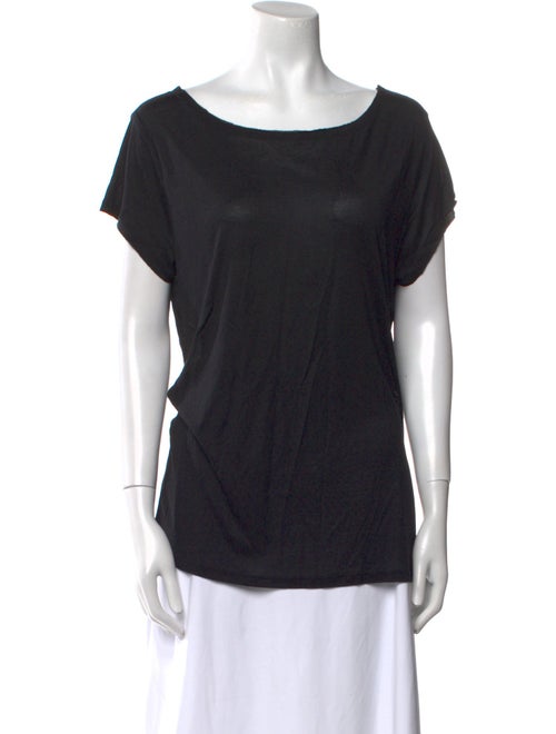 Alice + Olivia Silk Bateau Neckline T-Shirt