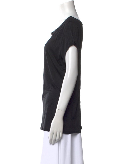 Alice + Olivia Silk Bateau Neckline T-Shirt