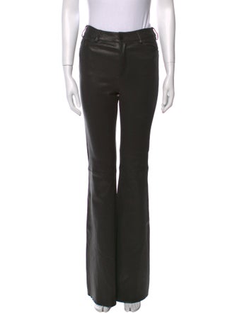 Alice + Olivia Lambskin Wide Leg Pants