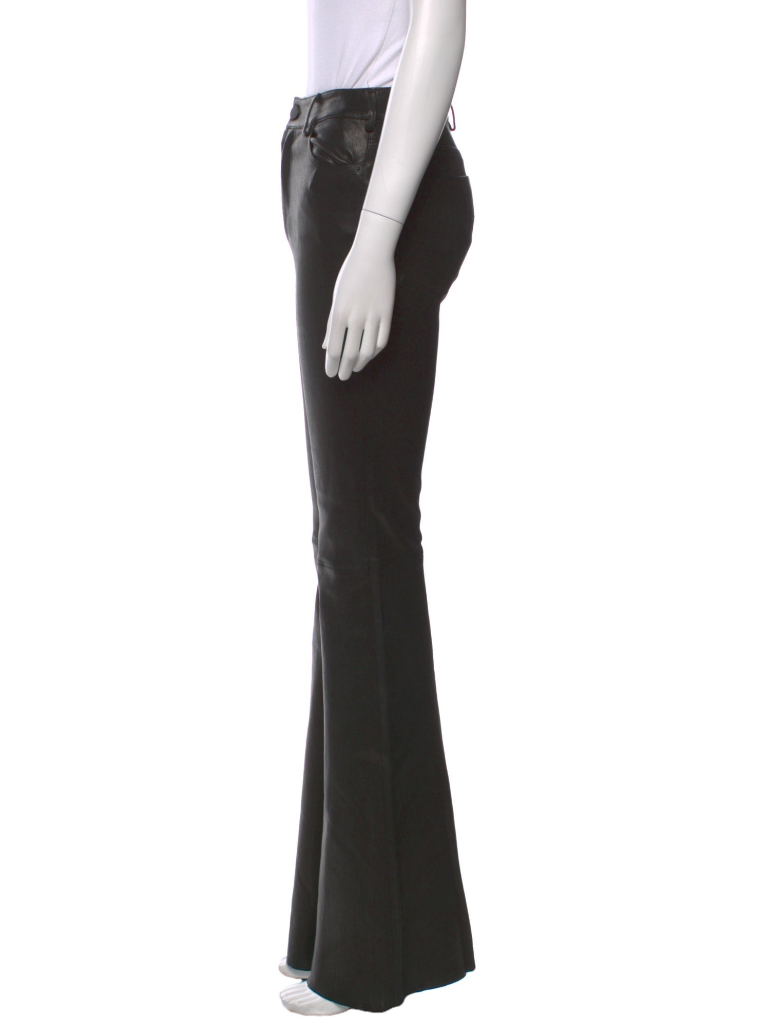 Alice + Olivia Lambskin Wide Leg Pants