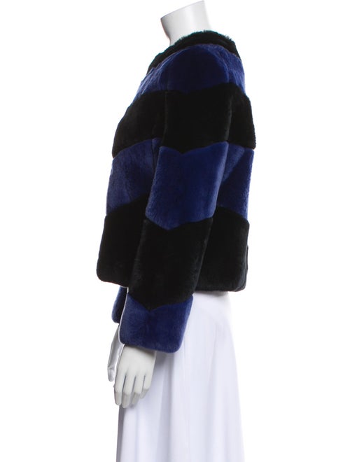 Alice + Olivia Fur Striped Fur Jacket