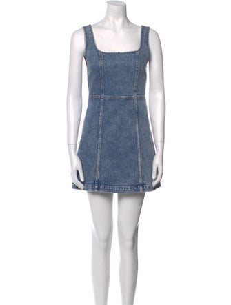 Alice + Olivia Square Neckline Mini Dress