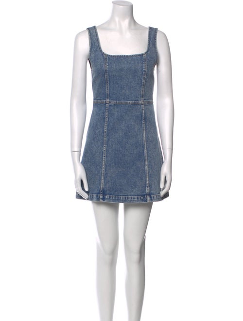 Alice + Olivia Square Neckline Mini Dress