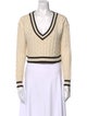 Alice + Olivia Wool Colorblock Pattern Sweater
