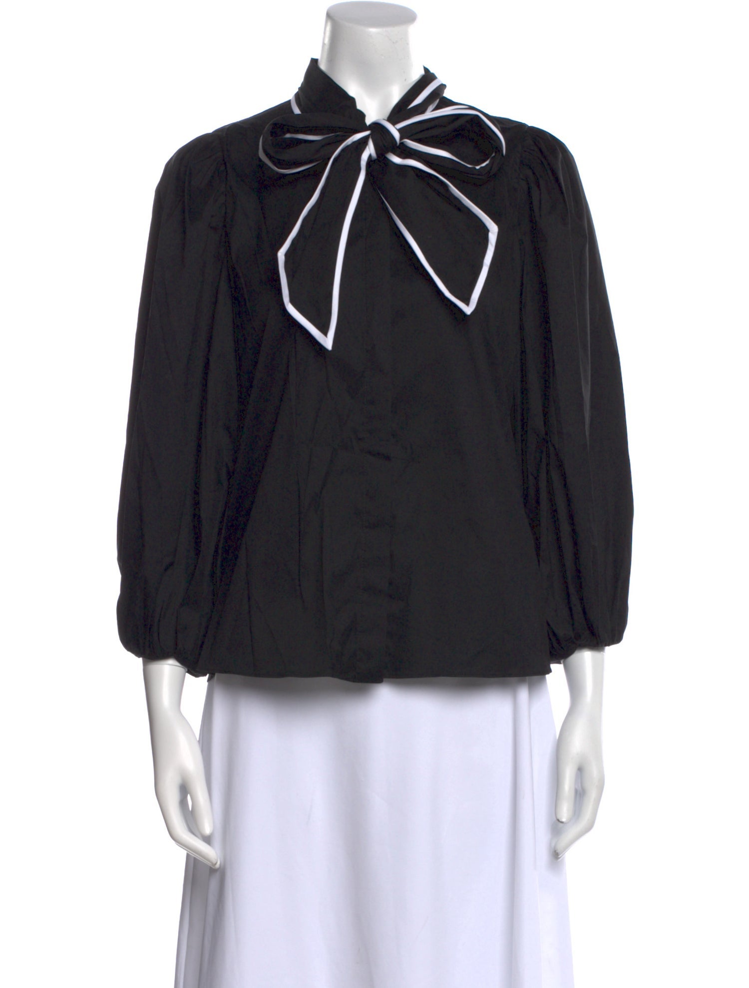 Alice + Olivia Three-Quarter Sleeve Button-Up Top