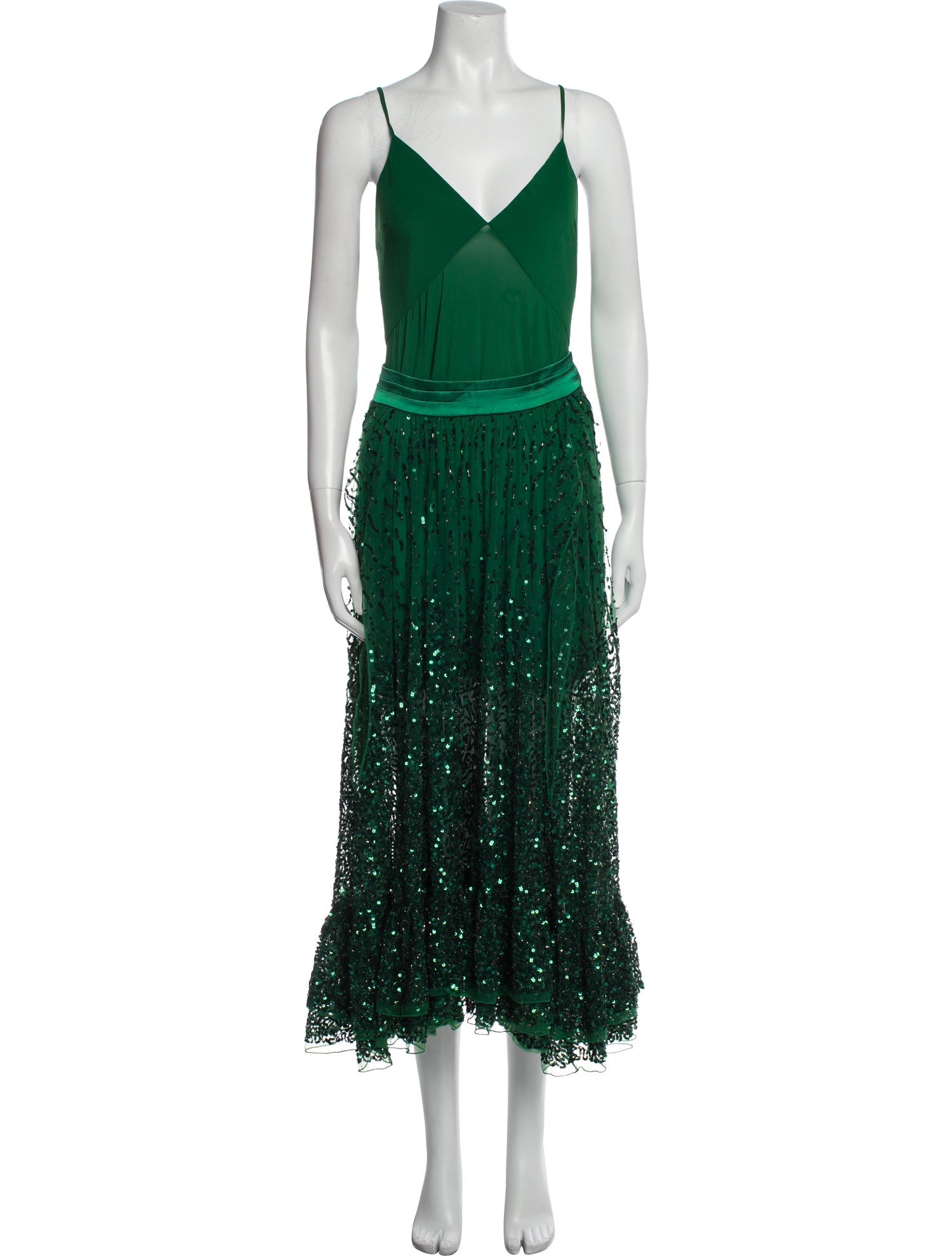 Alice + Olivia Lace Pattern Sequin Embellishments Skirt Set