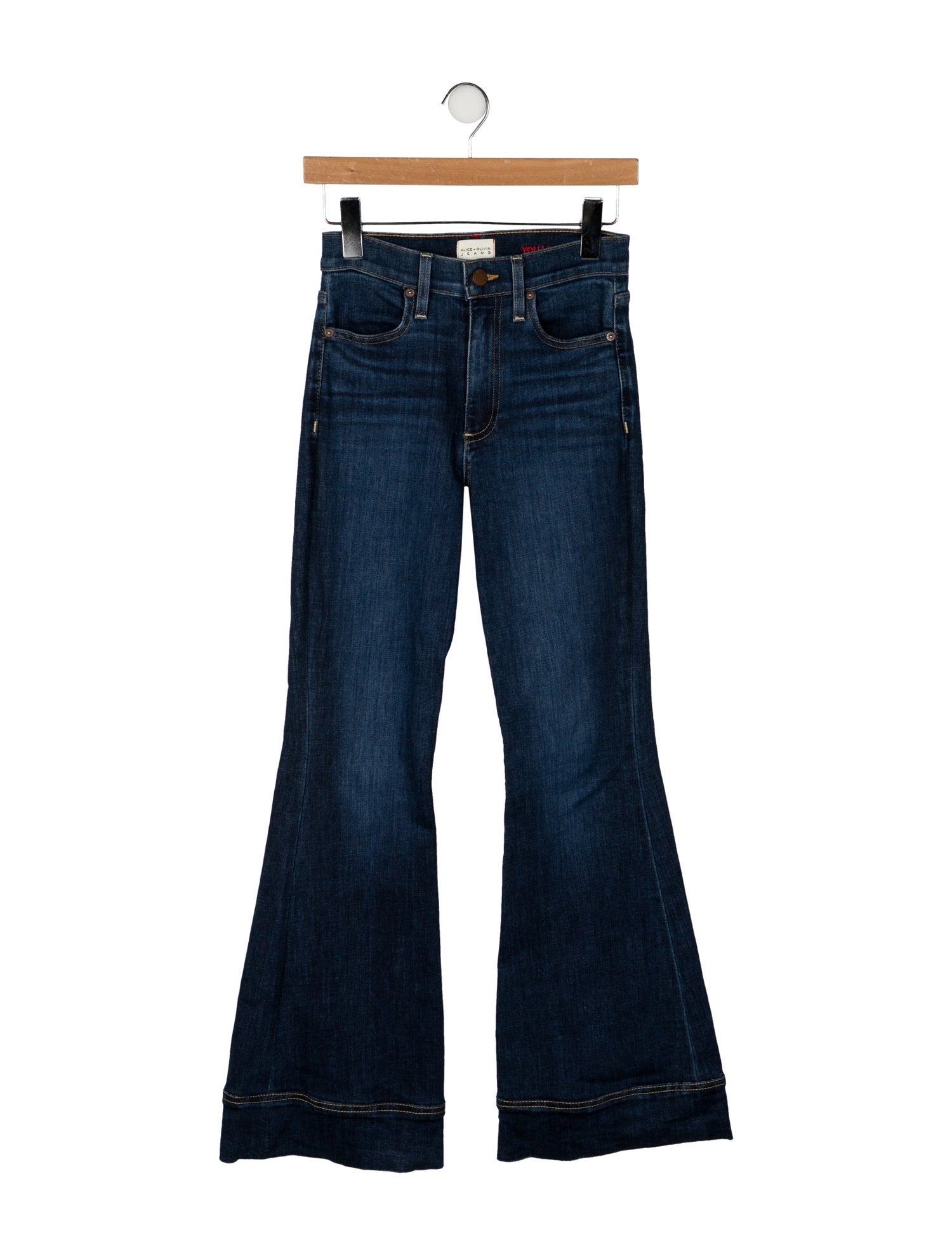 Alice + Olivia Mid-Rise Wide Leg Jeans