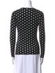 Alice + Olivia Polka Dot Print Crew Neck Top
