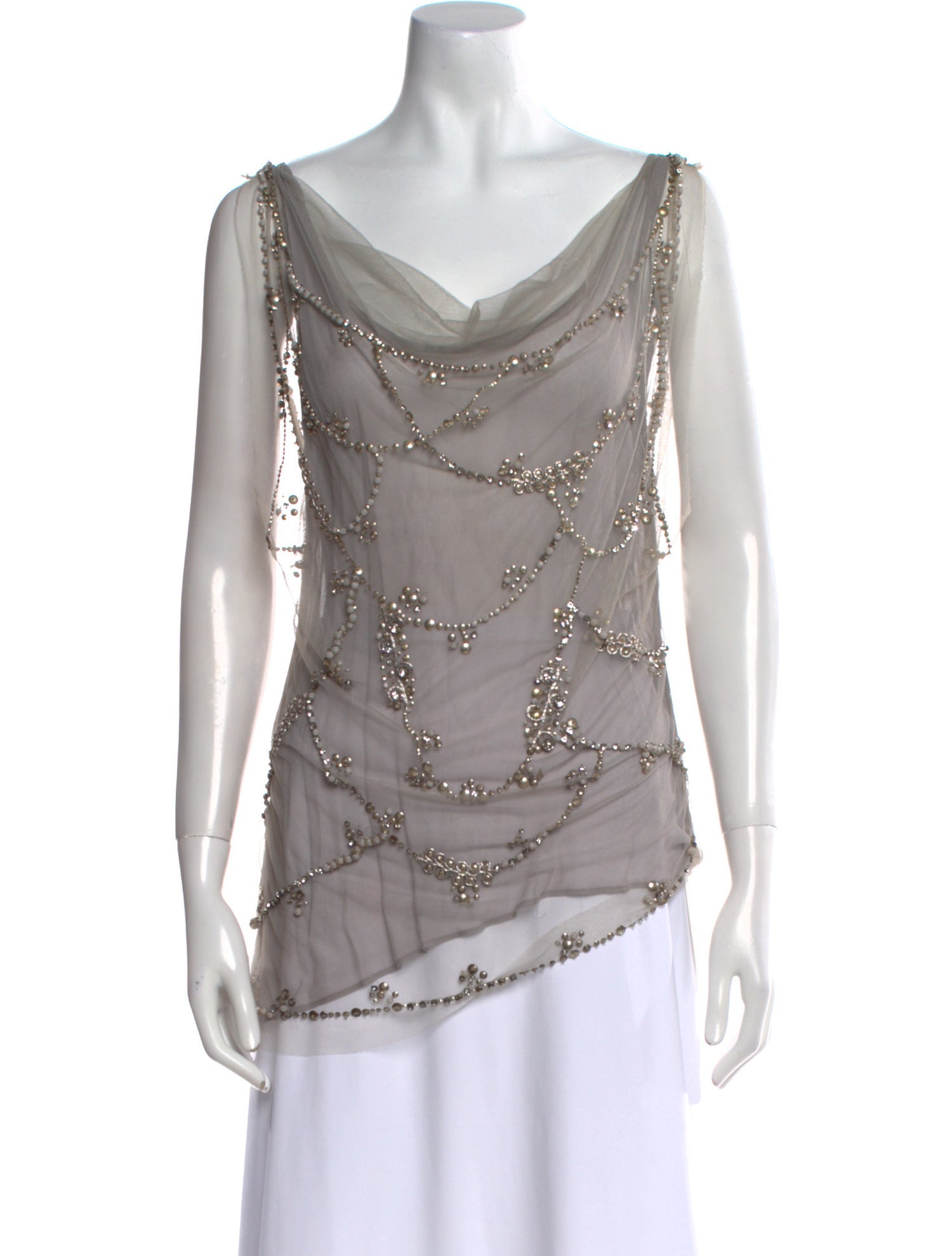 Alice + Olivia Nylon Cowl Neck Tunic