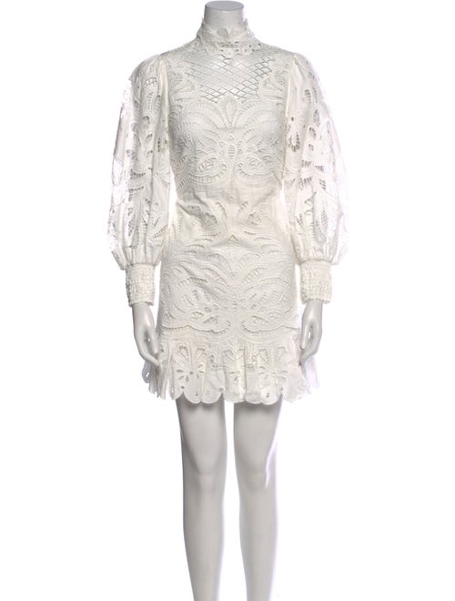 Alice + Olivia Lace Pattern Knee-Length Dress