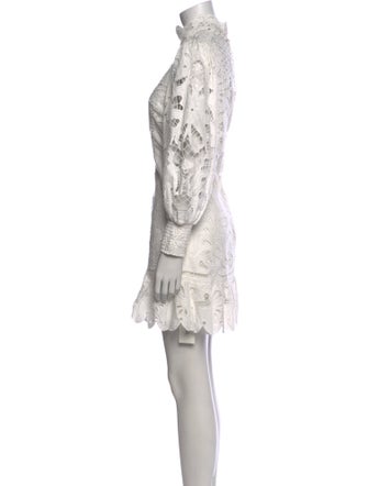 Alice + Olivia Lace Pattern Knee-Length Dress