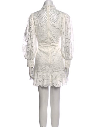 Alice + Olivia Lace Pattern Knee-Length Dress