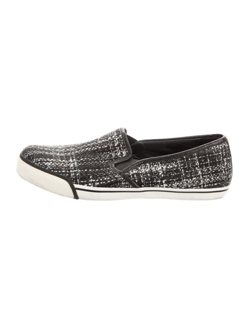 Alice + Olivia Tweed Printed Loafers
