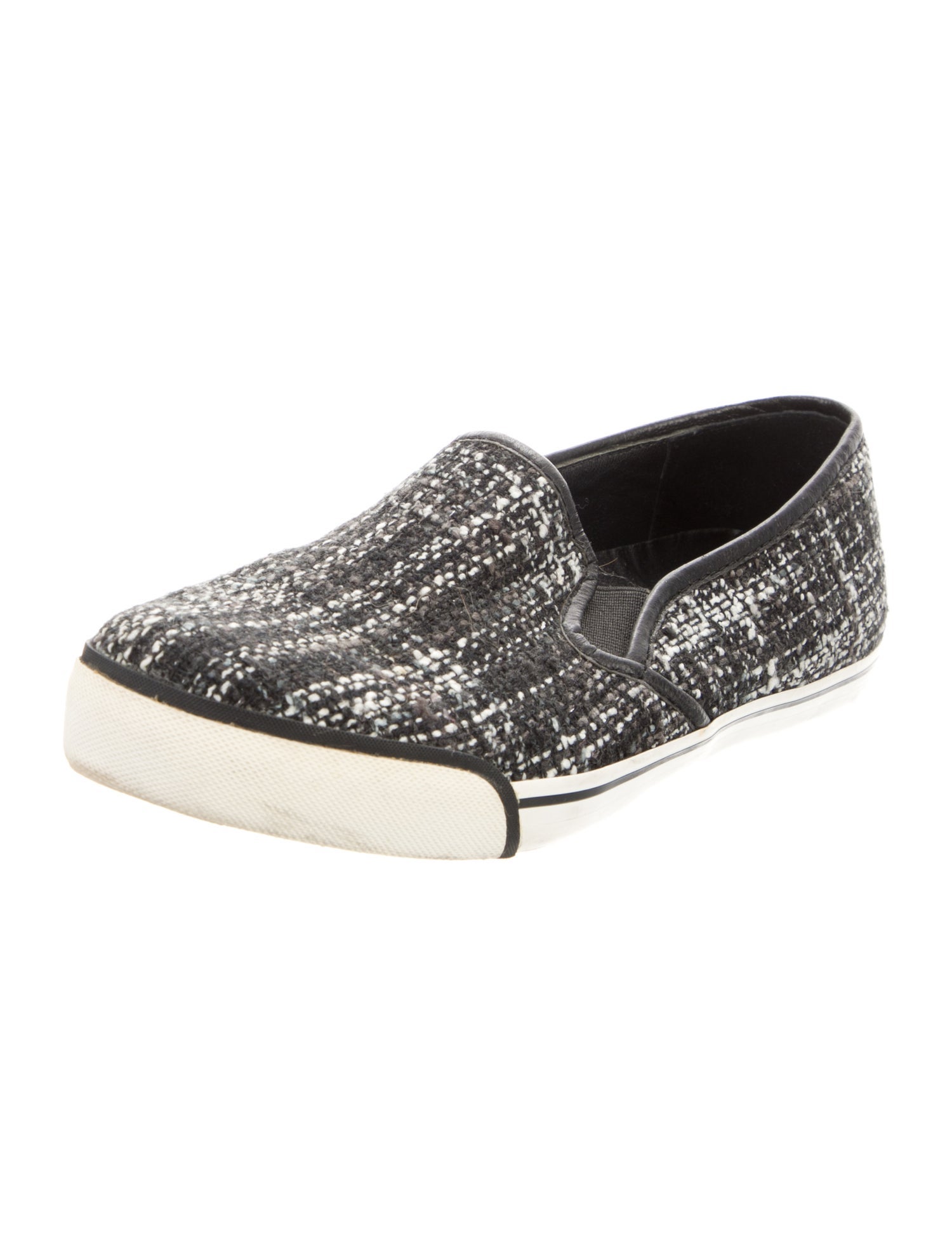 Alice + Olivia Tweed Printed Loafers