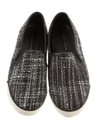 Alice + Olivia Tweed Printed Loafers