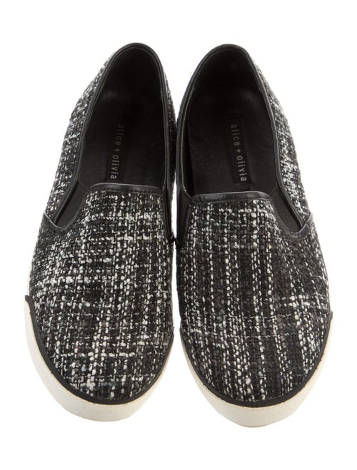 Alice + Olivia Tweed Printed Loafers