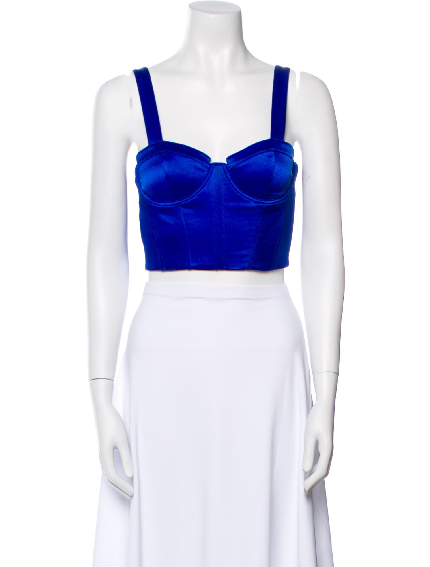 Alice + Olivia Square Neckline Sleeveless Crop Top