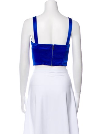 Alice + Olivia Square Neckline Sleeveless Crop Top
