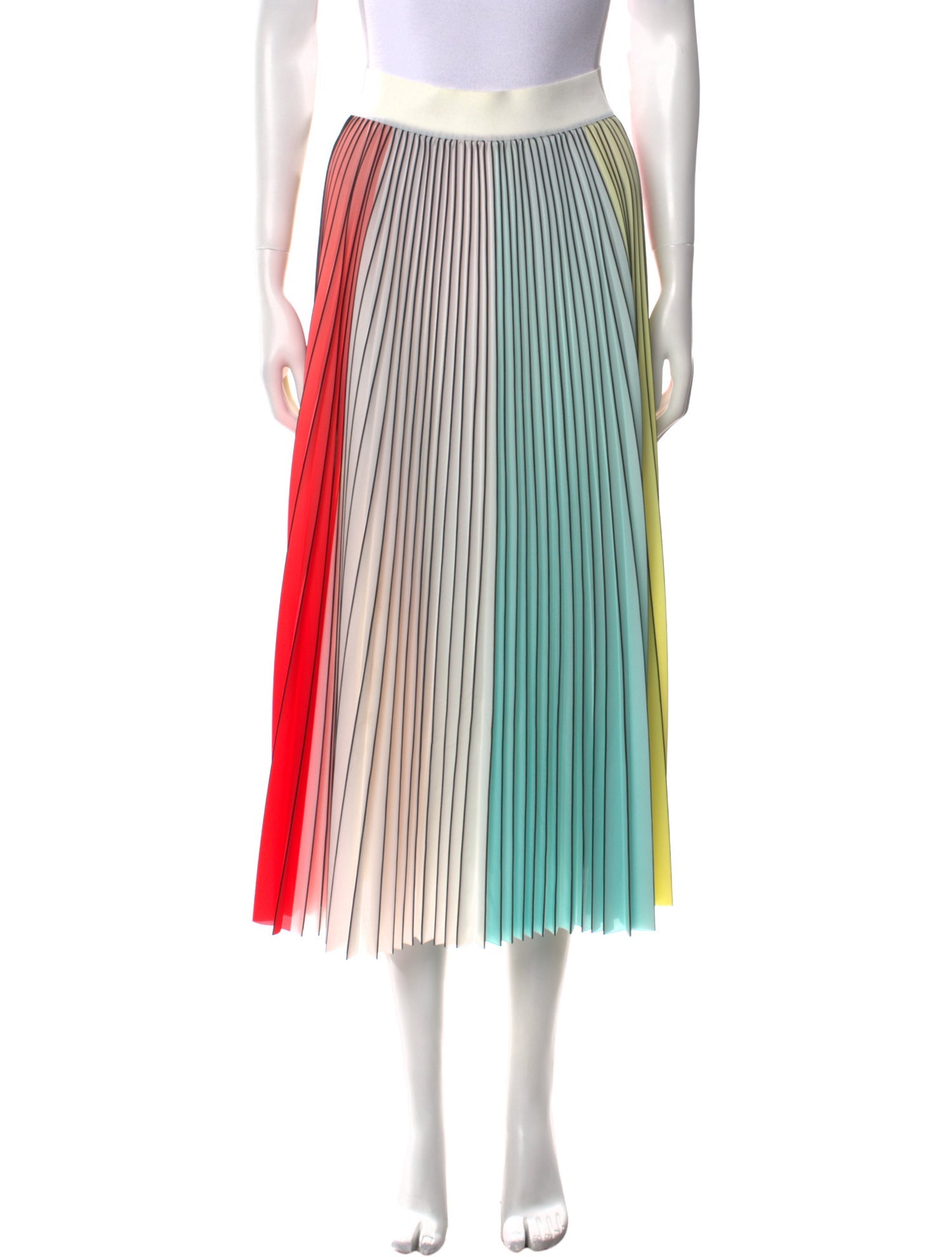 Alice + Olivia Striped Midi Length Skirt