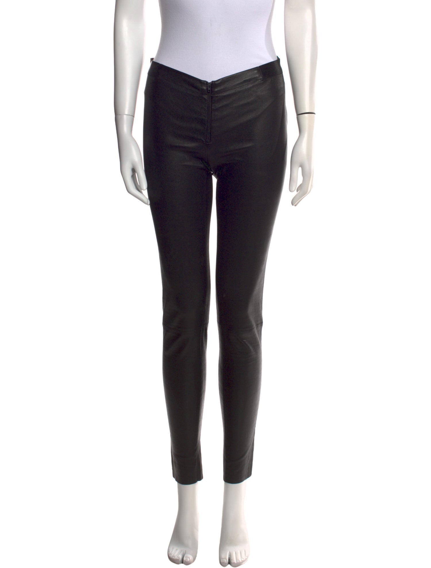 Alice + Olivia Lambskin Skinny Leg Pants