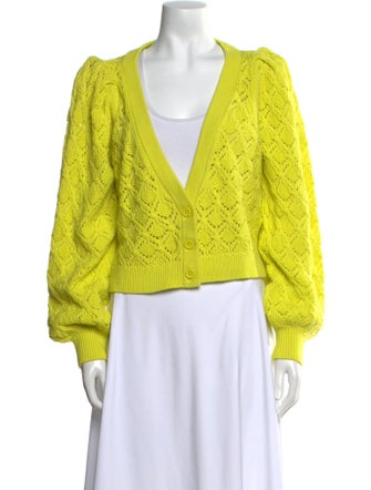 Alice + Olivia Silk V-Neck Sweater