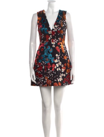 Alice + Olivia Floral Print Mini Dress