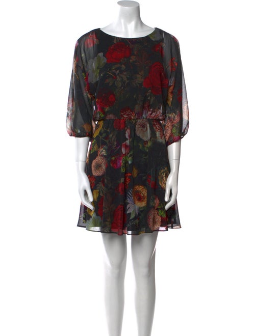 Alice + Olivia Floral Print Mini Dress