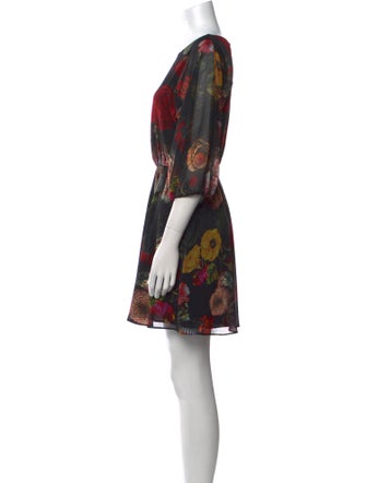 Alice + Olivia Floral Print Mini Dress