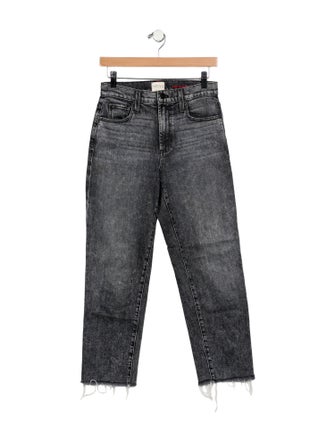 Alice + Olivia Mid-Rise Straight Leg Jeans