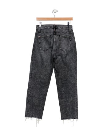 Alice + Olivia Mid-Rise Straight Leg Jeans
