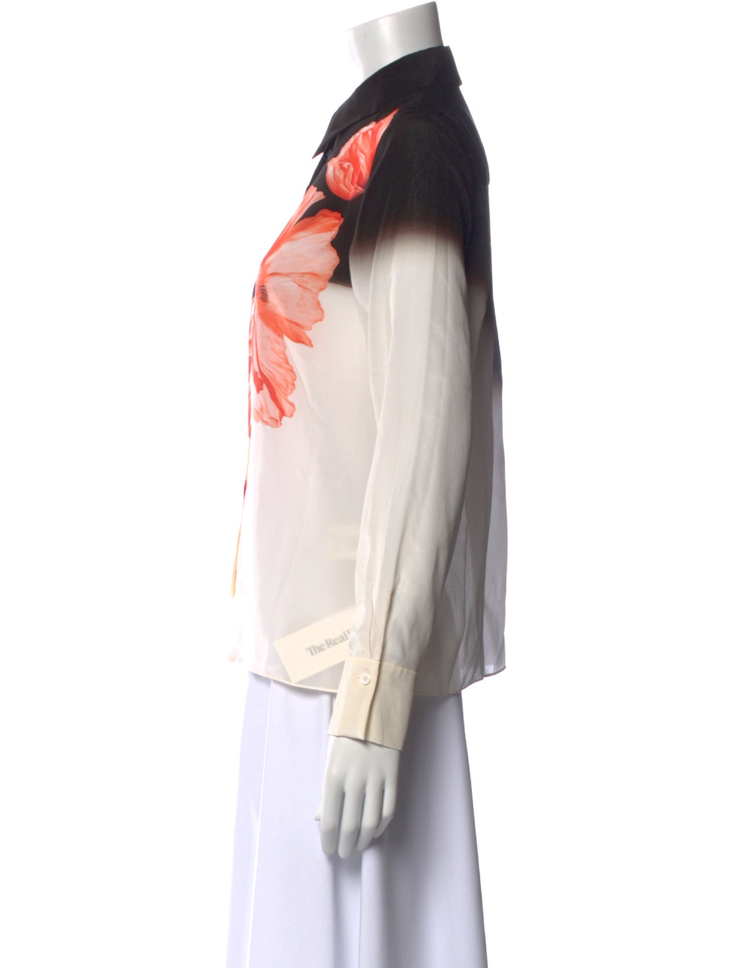 Alice + Olivia Silk Floral Print Button-Up Top w/ Tags