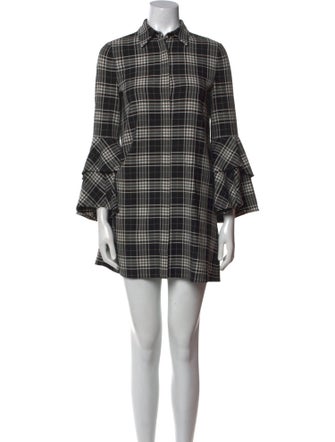 Alice + Olivia Plaid Print Mini Dress