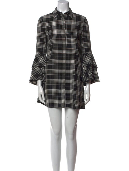 Alice + Olivia Plaid Print Mini Dress