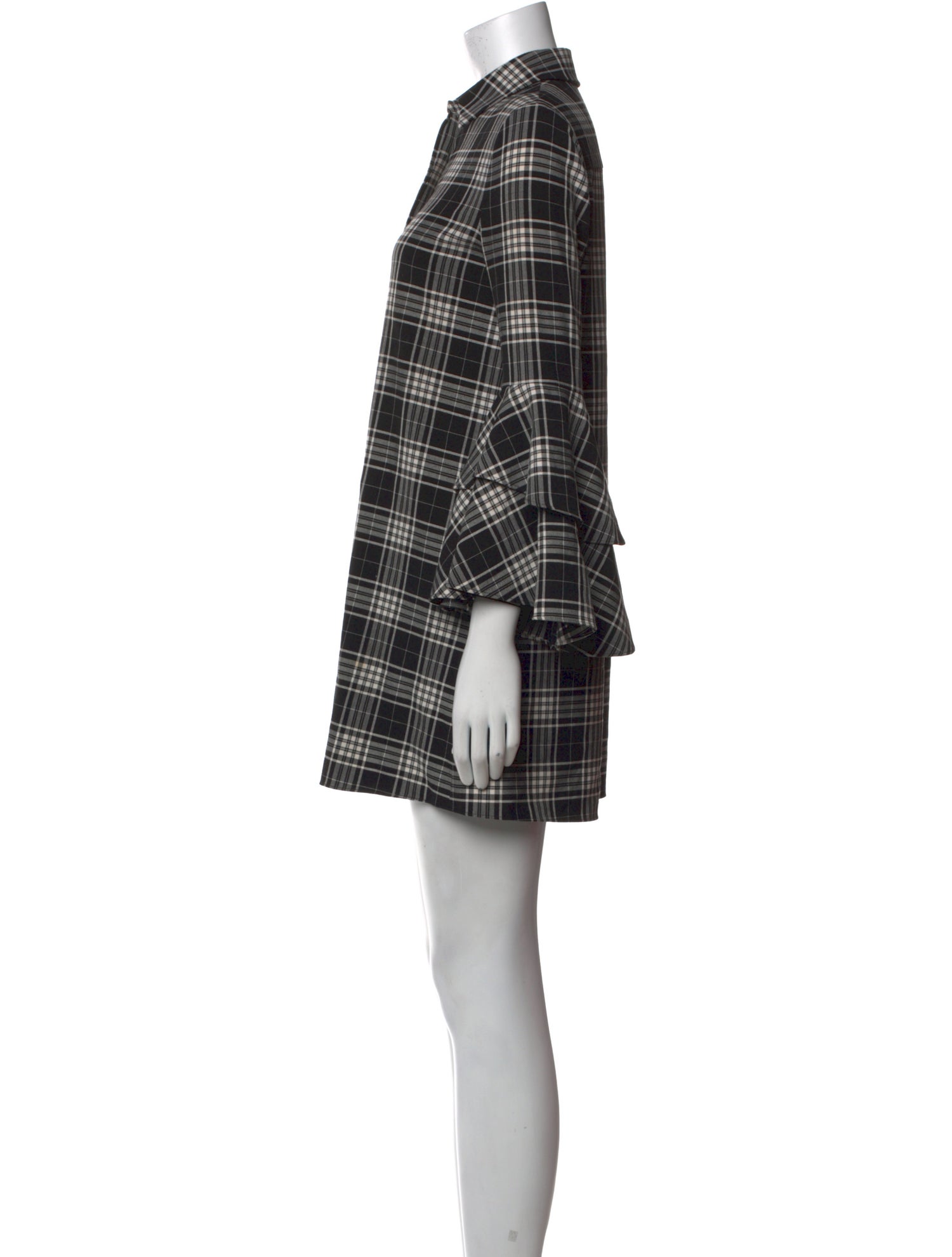 Alice + Olivia Plaid Print Mini Dress
