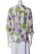 Alice + Olivia Printed V-Neck Blouse