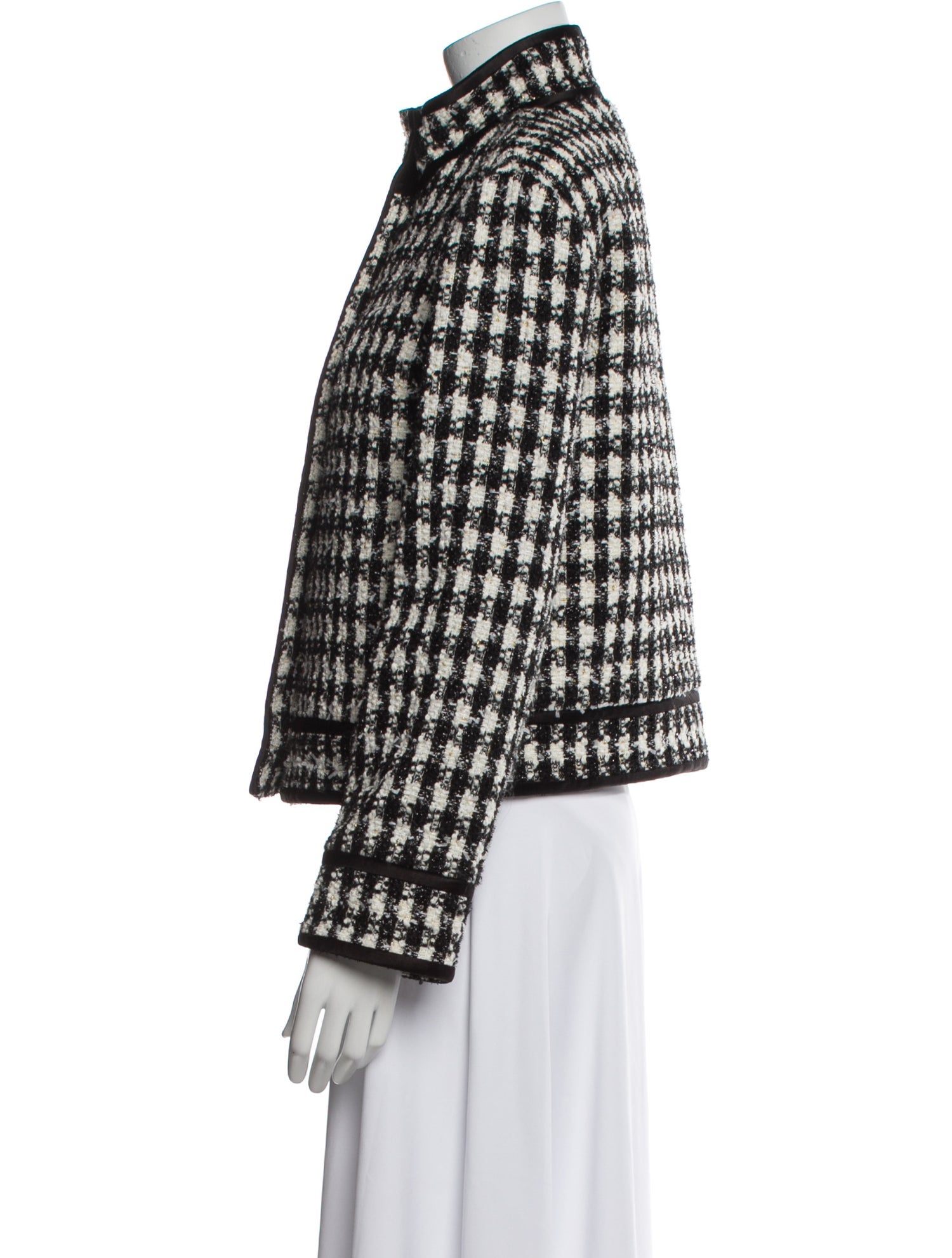 Alice + Olivia Plaid Print Evening Jacket