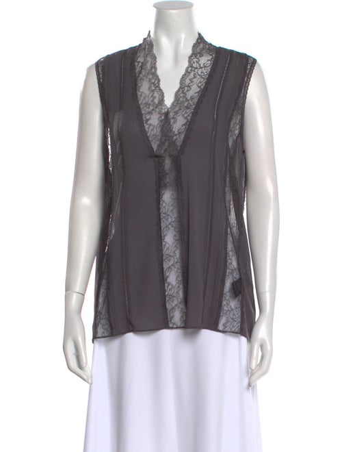 Alice + Olivia V-Neck Sleeveless Blouse
