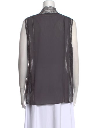 Alice + Olivia V-Neck Sleeveless Blouse