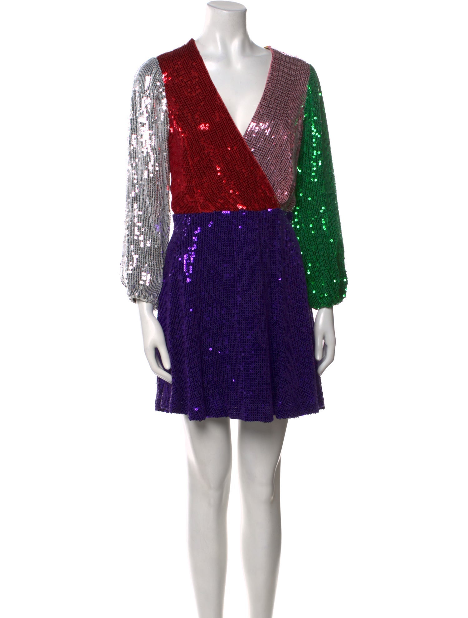 Alice + Olivia Colorblock Pattern Mini Dress w/ Tags