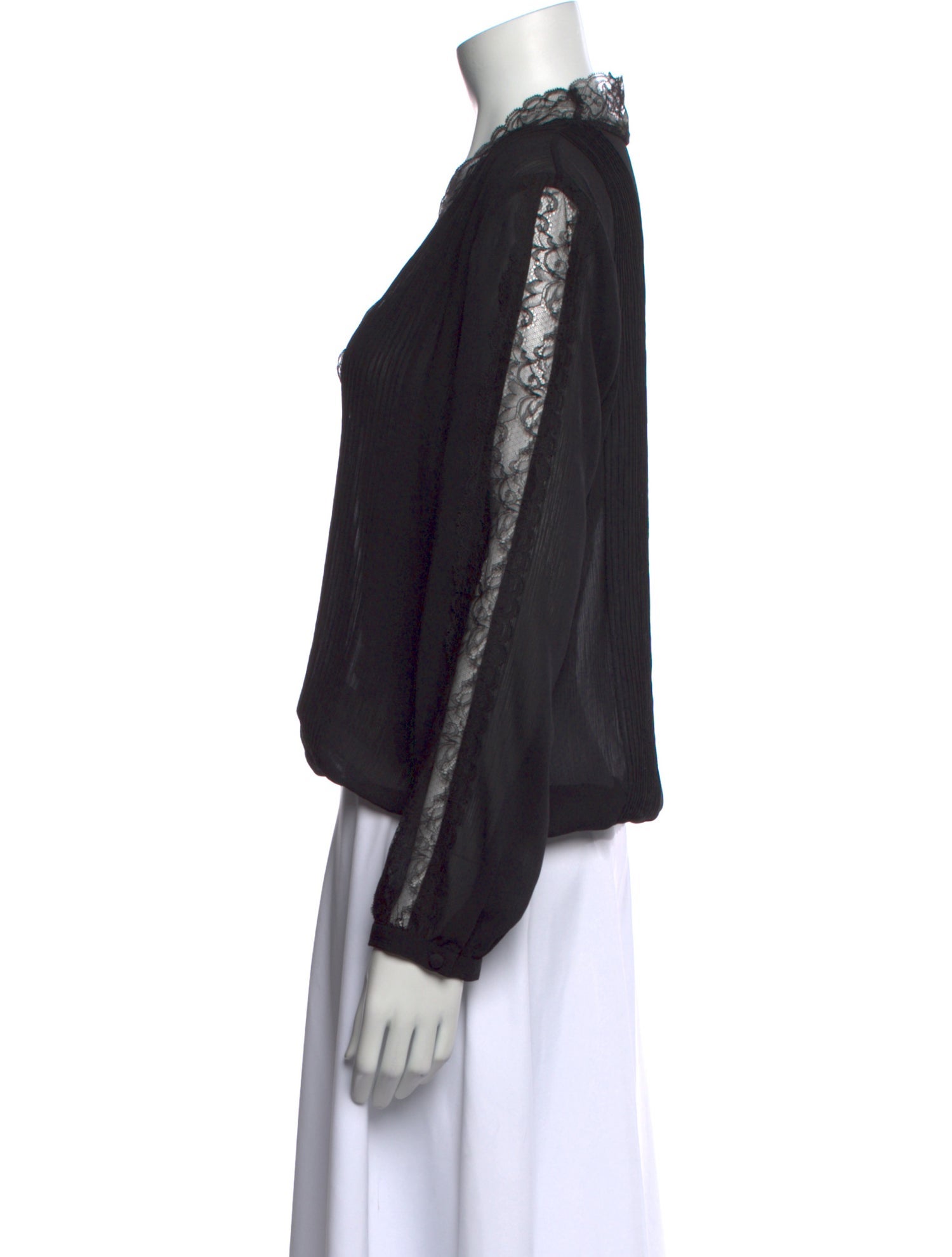 Alice + Olivia V-Neck Long Sleeve Blouse