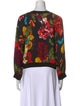 Alice + Olivia Floral Print Crew Neck Sweatshirt