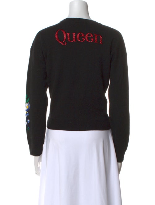 Alice + Olivia Wool Graphic Print Sweatshirt