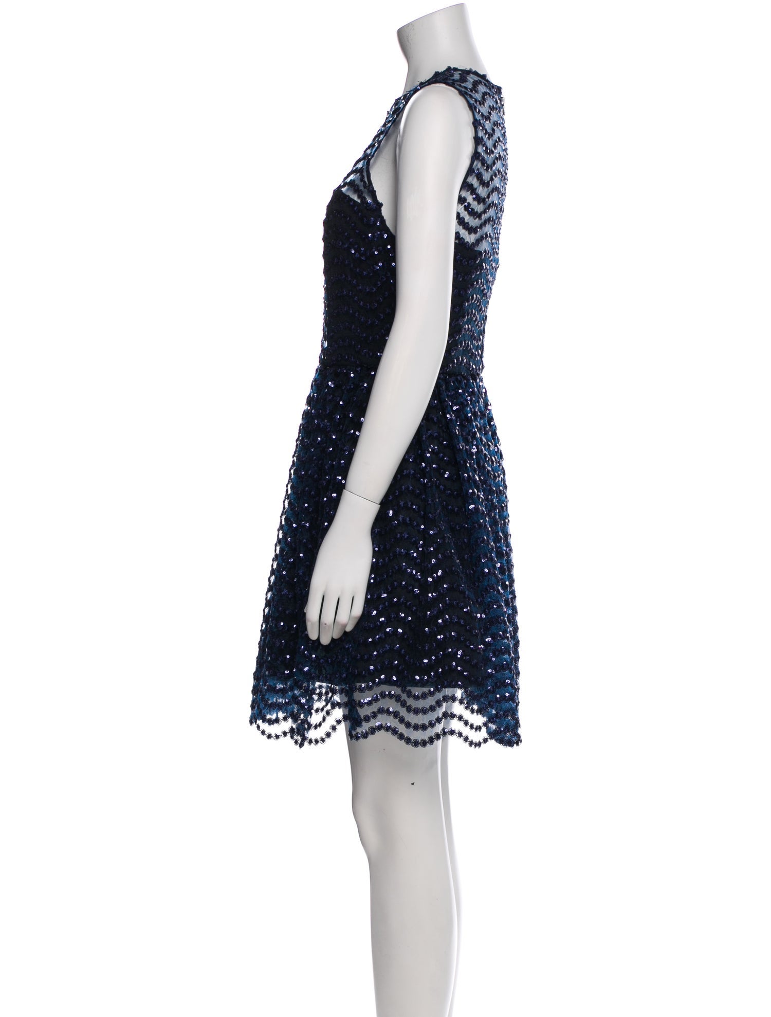 Alice + Olivia Crew Neck Mini Dress