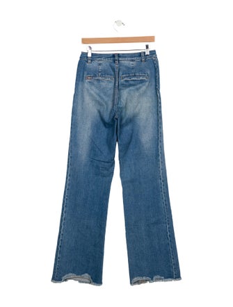 Alice + Olivia High-Rise Wide Leg Jeans