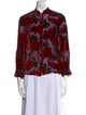 Alice + Olivia Floral Print Mock Neck Blouse