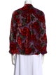 Alice + Olivia Floral Print Mock Neck Blouse
